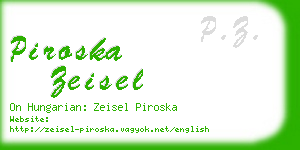 piroska zeisel business card